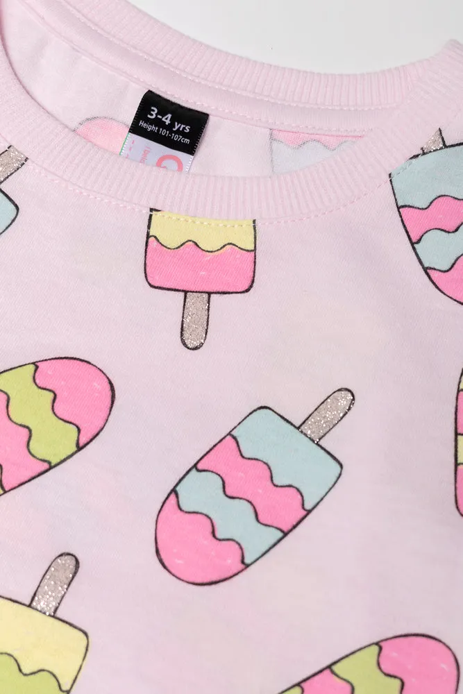 Ice Cream T-Shirt Light Pink sold by Ackermas product image thumbnail 2