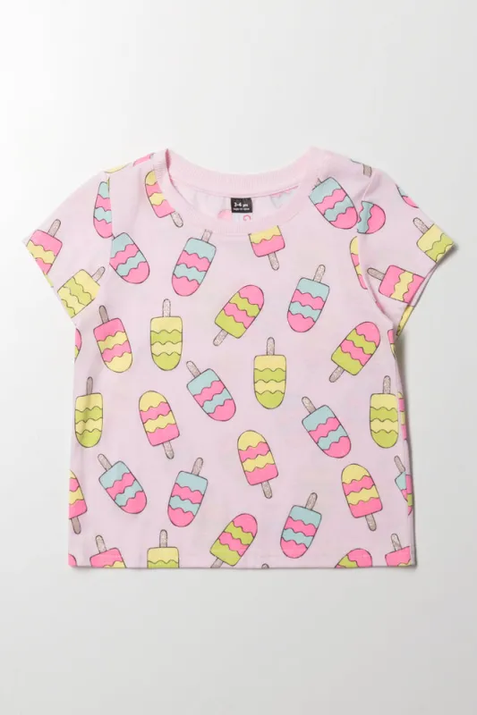 Ice Cream T-Shirt Light Pink sold by Ackermas