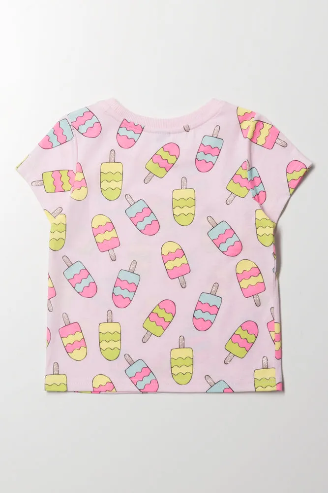 Ice Cream T-Shirt Light Pink sold by Ackermas product image thumbnail 3