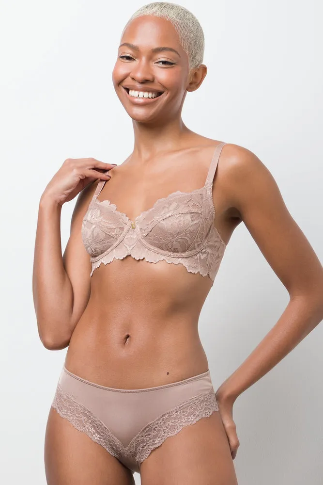 2 Pack Lace Non Padded Underwire Bras Black And Natural sold by Ackermas