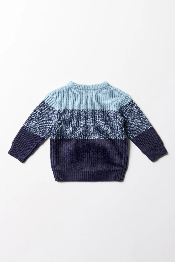 Colour Block Crew Neck Jersey Blue sold by Ackermas product image thumbnail 4