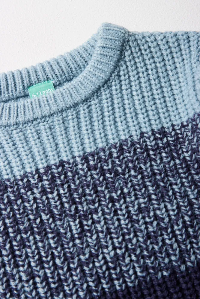 Colour Block Crew Neck Jersey Blue sold by Ackermas product image thumbnail 2