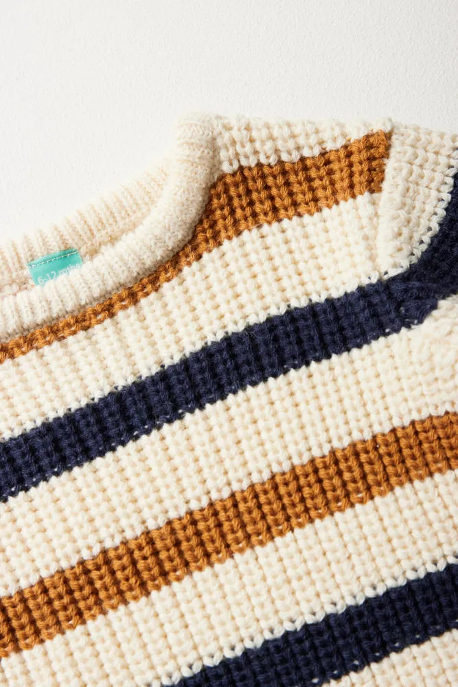 Stripe Crew Neck Jersey Natural sold by Ackermas product image thumbnail 2