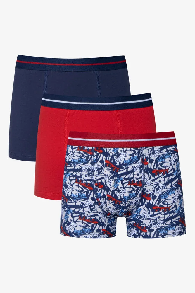 3 Pack Knit Boxer Red And Navy sold by Ackermas
