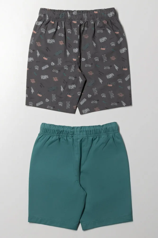 2 Pack Shorts Charcoal And Blue sold by Ackermas product image thumbnail 3