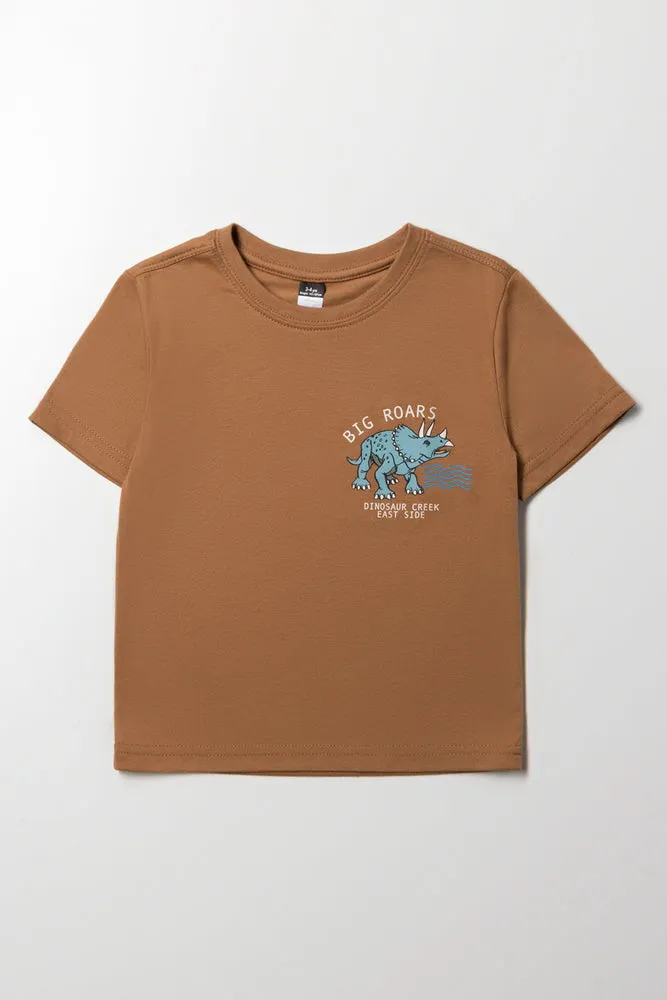 Short Sleeve T-Shirt Brown sold by Ackermas