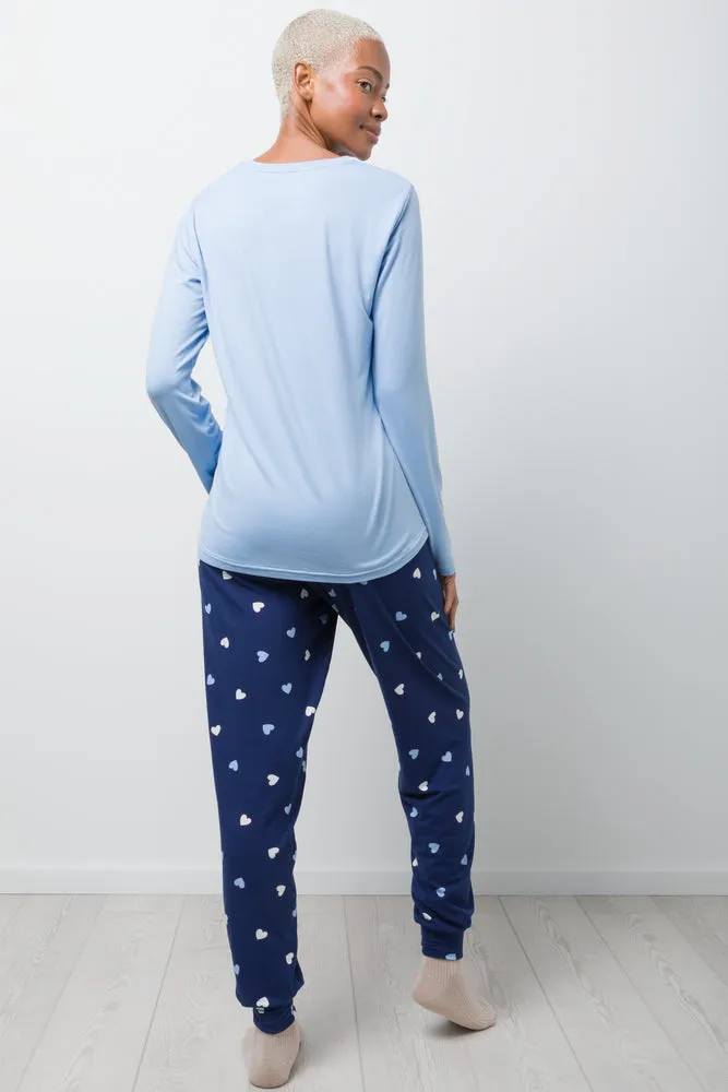 Life Is Better in Pyjamas Knit Set Blue sold by Ackermas product image thumbnail 3