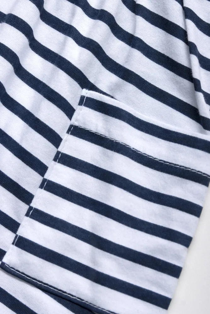 Stripe Dress With Pockets White And Navy sold by Ackermas product image thumbnail 2