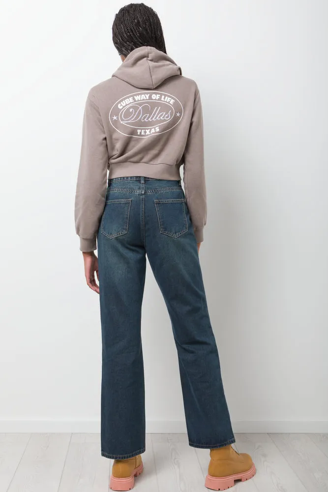 Cropped Zip Through Hooded Tracktop Natural sold by Ackermas product image thumbnail 3