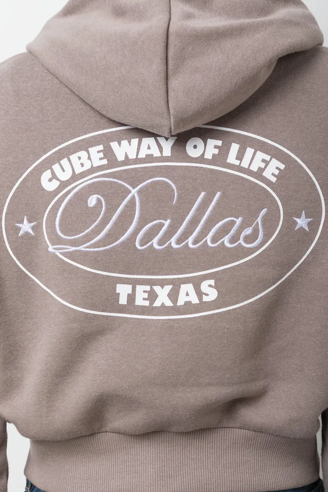 Cropped Zip Through Hooded Tracktop Natural sold by Ackermas product image thumbnail 5