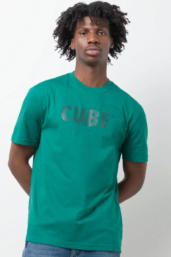 CUBE Short Sleeve T-Shirt Green sold by Ackermas