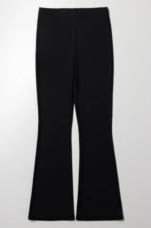 Rib Flare Leggings Dark Grey sold by Ackermas