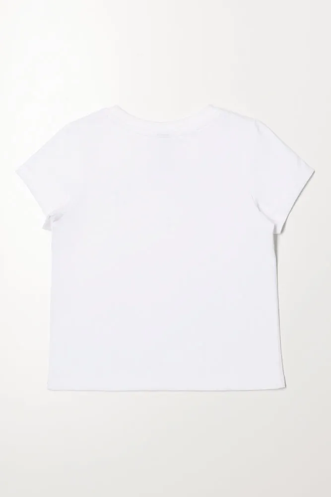Short Sleeve Bow T-Shirt White sold by Ackermas product image thumbnail 3