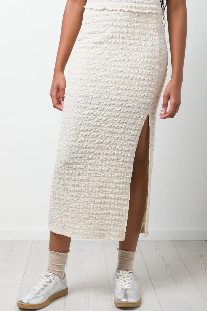 Textured Column Skirt Natural sold by Ackermas product image thumbnail 2