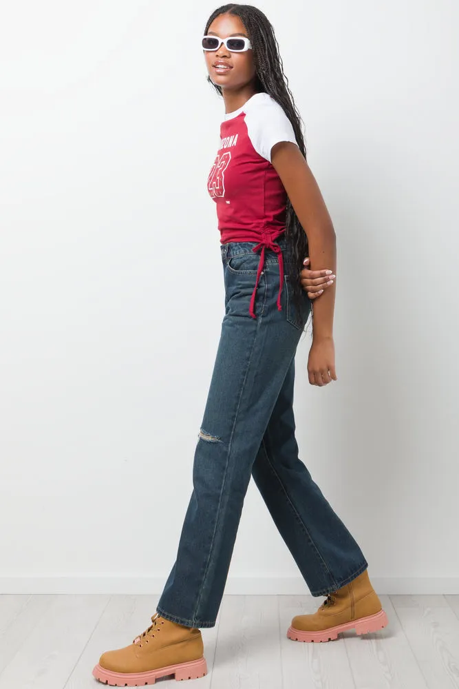 Side Tie T-Shirt Red sold by Ackermas product image thumbnail 2