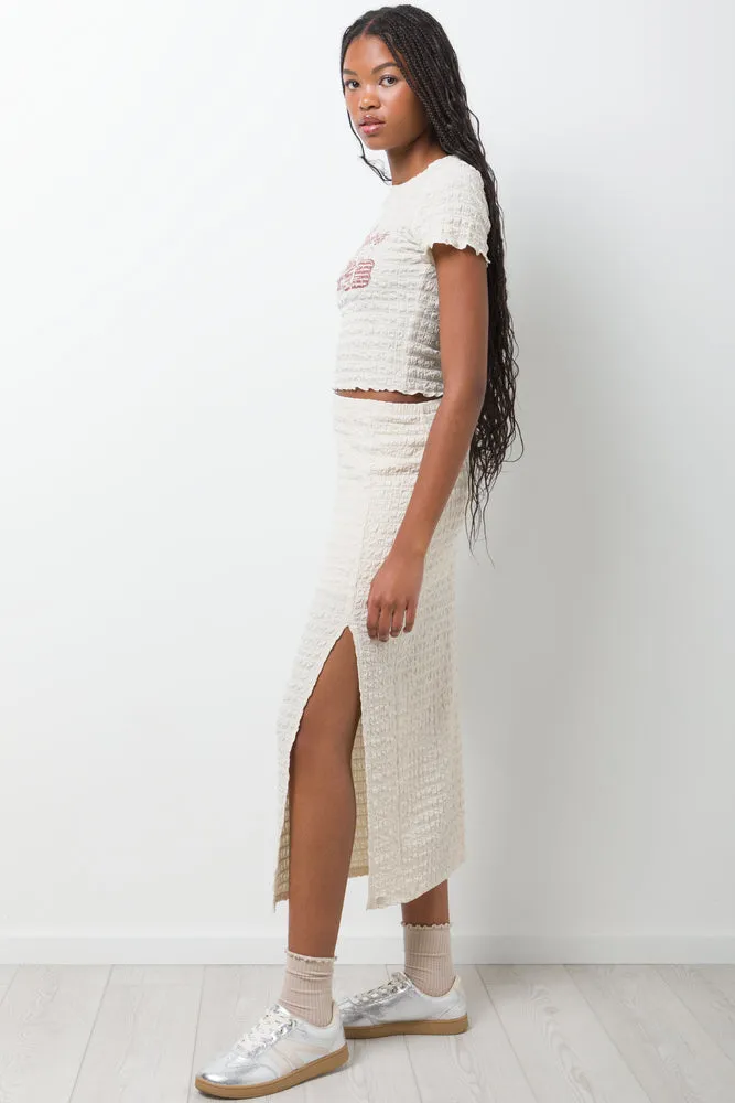 Textured Fitted T-Shirt White sold by Ackermas product image thumbnail 2