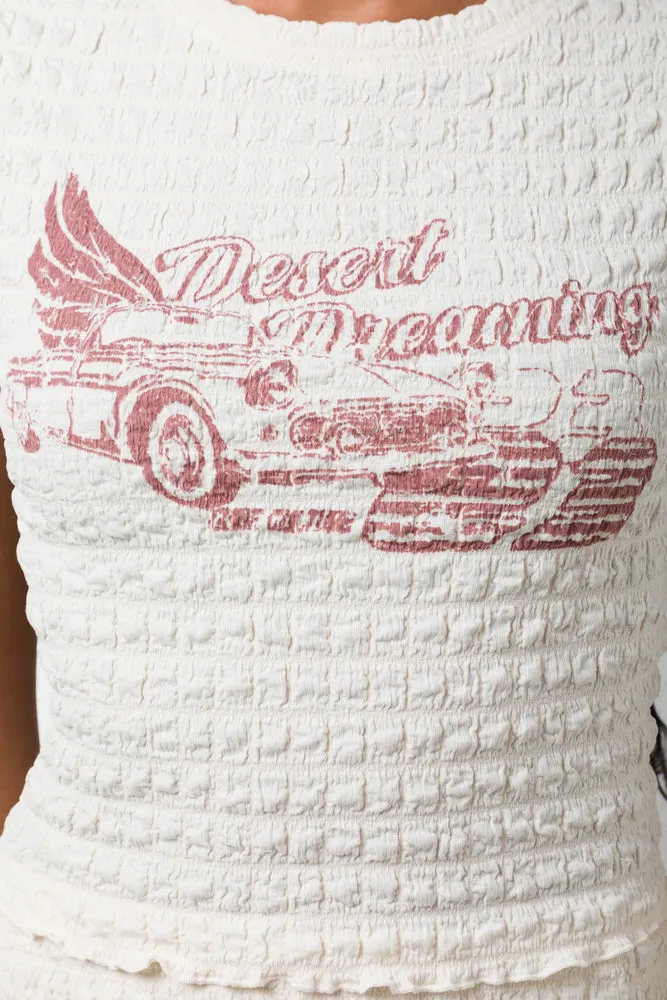 Textured Fitted T-Shirt White sold by Ackermas product image thumbnail 4