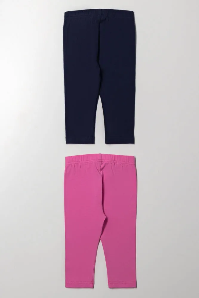 2 Pack Leggings Navy And Pink sold by Ackermas product image thumbnail 3