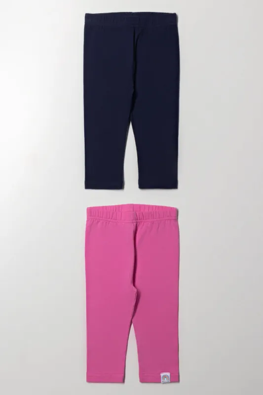 2 Pack Leggings Navy And Pink sold by Ackermas