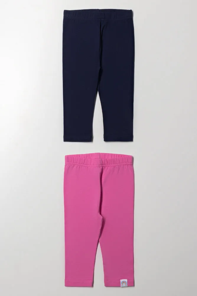 2 Pack Leggings Navy And Pink sold by Ackermas