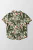 Short Sleeve Tropical Print Shirt Green sold by Ackermas