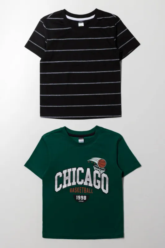 2 Pack T-Shirts Black And Green sold by Ackermas