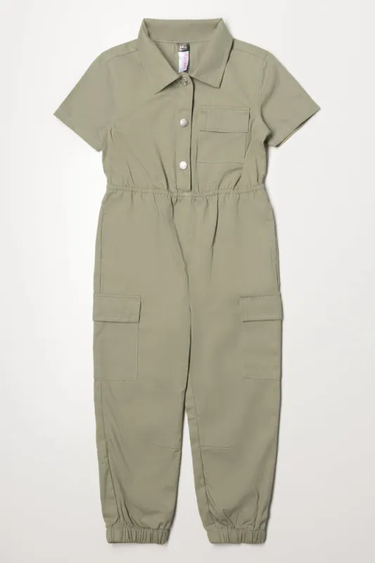 Denim Boiler Suit Green sold by Ackermas