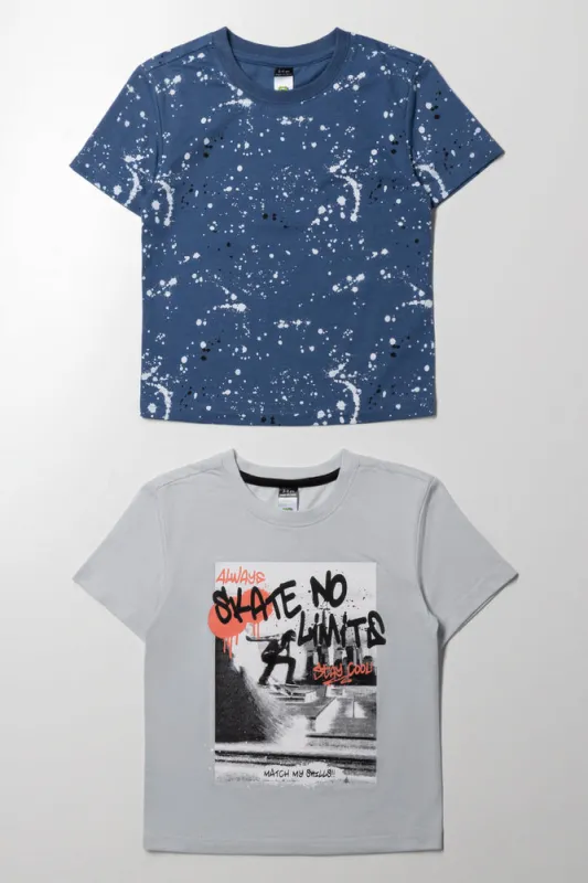 2 Pack T-Shirts Blue And Grey sold by Ackermas