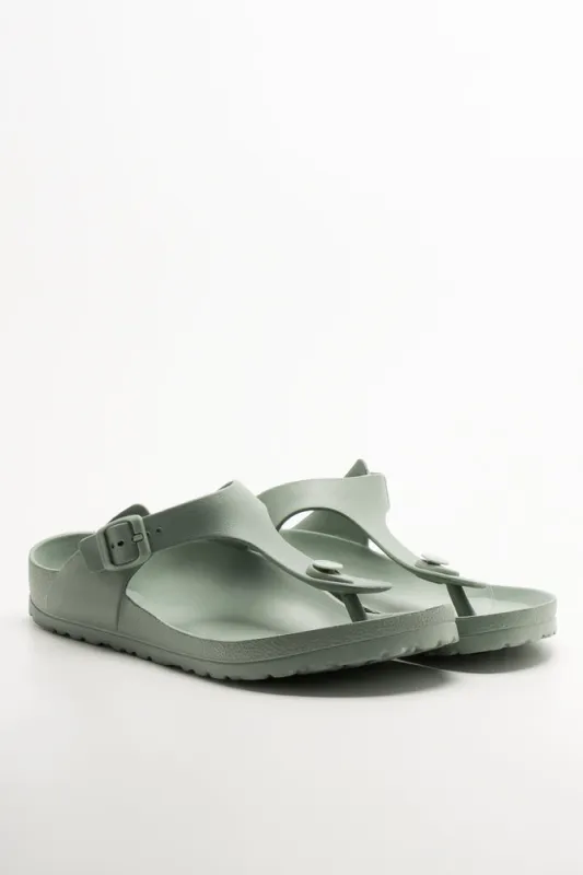 Thong Moulded Sandals Light Green sold by Ackermas