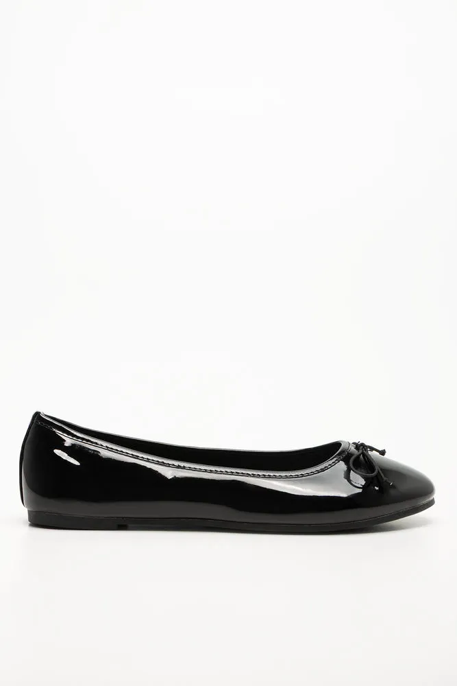 Almond Toe Ballerina Pumps Black sold by Ackermas product image thumbnail 2