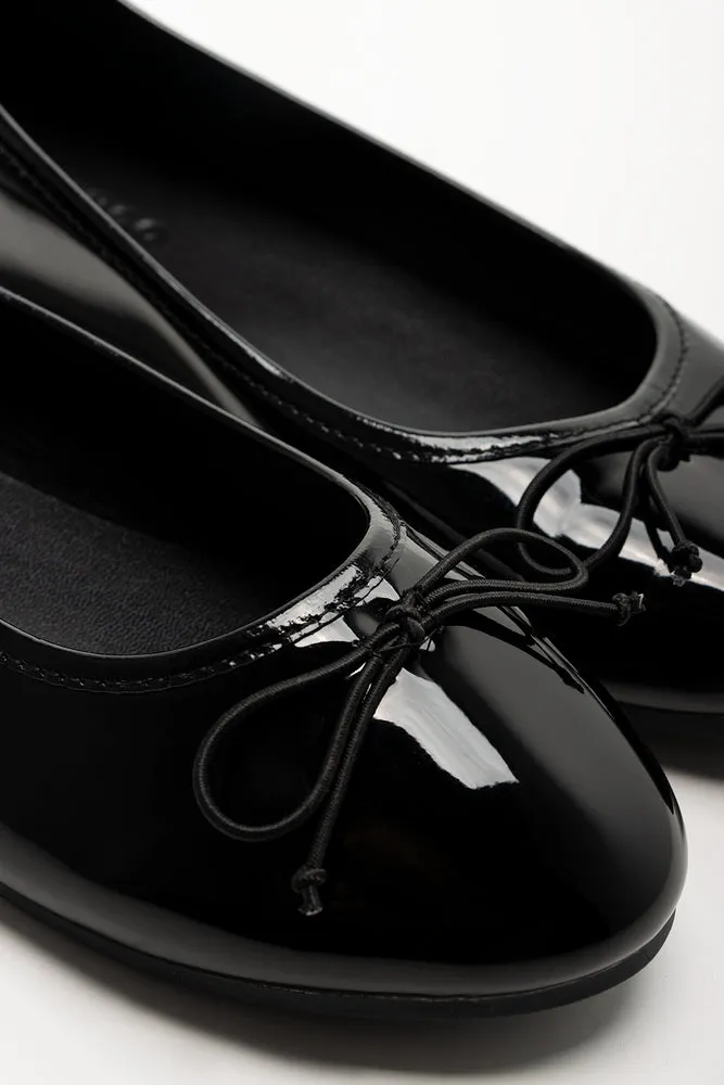 Almond Toe Ballerina Pumps Black sold by Ackermas product image thumbnail 3