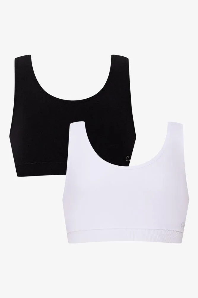 2 Pack Seam-Free Racerback Bras Black & White sold by Ackermas