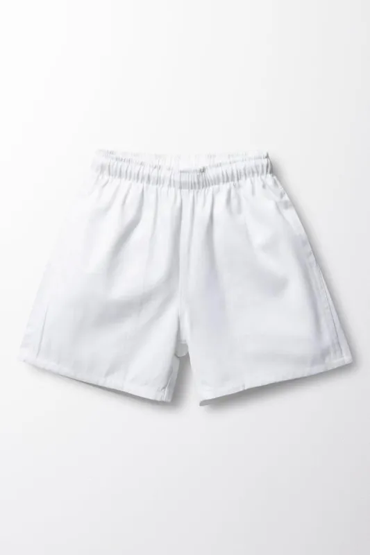 Unisex School Sports Shorts White sold by Ackermas