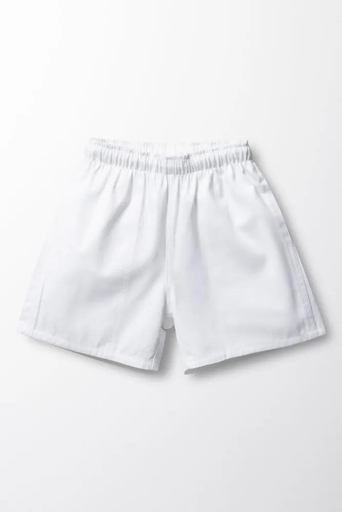 Unisex School Sports Shorts White sold by Ackermas