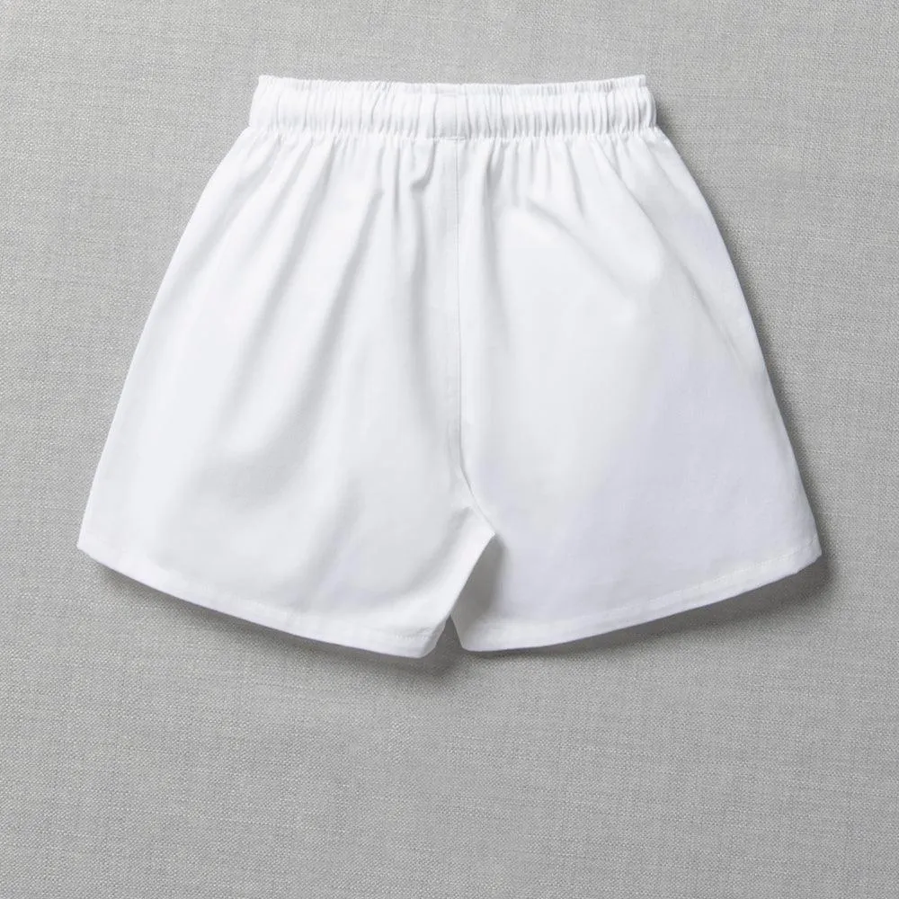 Unisex School Sports Shorts White sold by Ackermas product image thumbnail 2