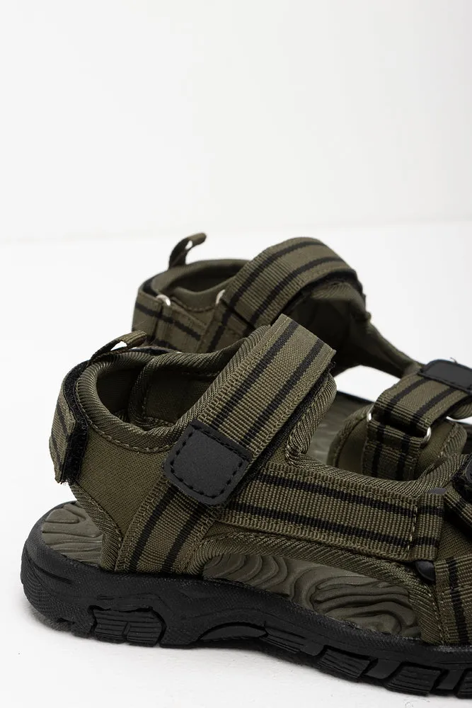 Stripe Sport Sandal Dark Green sold by Ackermas product image thumbnail 4