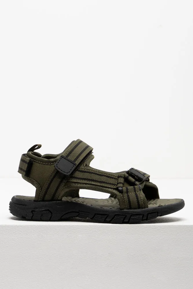 Stripe Sport Sandal Dark Green sold by Ackermas product image thumbnail 2
