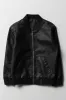 Biker Bomber Jacket Black sold by Ackermas