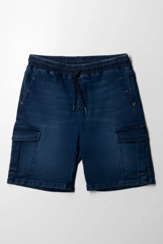 Cargo Denim Shorts Blue sold by Ackermas
