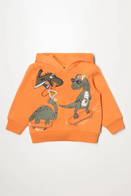 Dinosaur Hooded Tracktop Orange sold by Ackermas