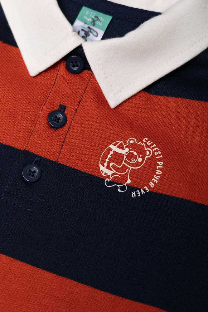 Long Sleeve Golfer Red And Navy sold by Ackermas product image thumbnail 2