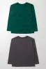 2 Pack Dinosaur Long Sleeve T-Shirt Green And Grey sold by Ackermas