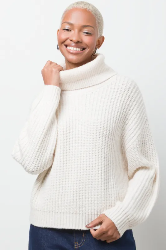 Chunky Polo Neck Cream sold by Ackermas