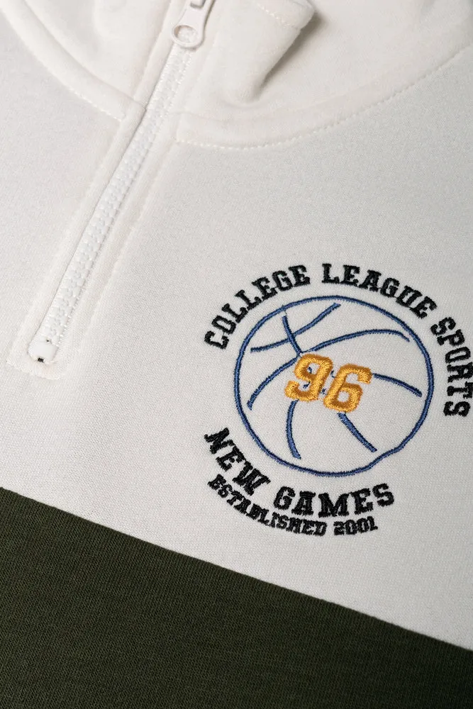 Baseball Quarter Zip Tracktop Green sold by Ackermas product image thumbnail 2