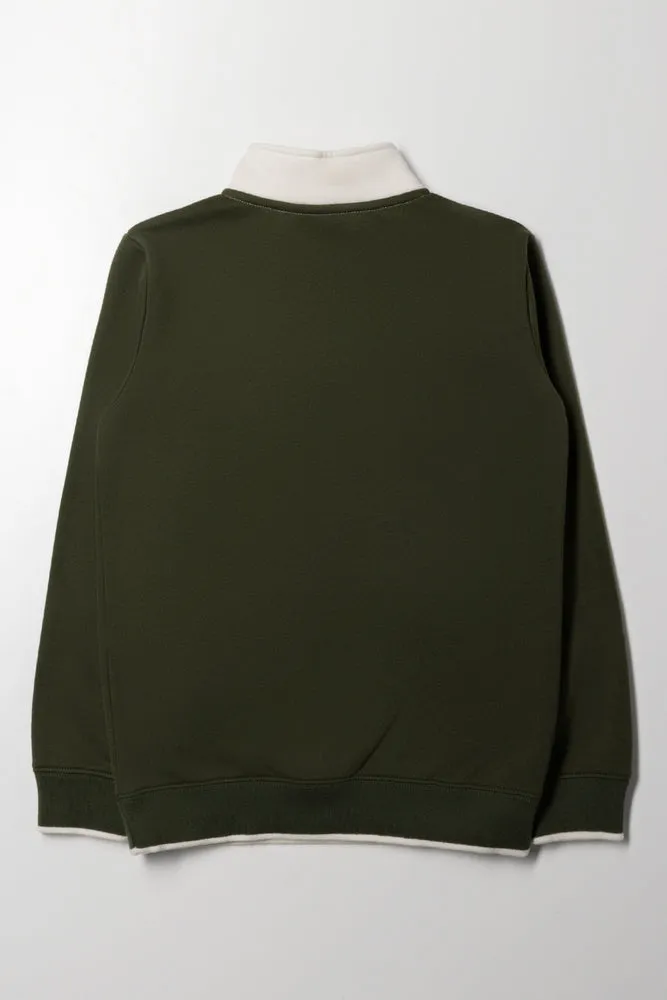 Baseball Quarter Zip Tracktop Green sold by Ackermas product image thumbnail 3