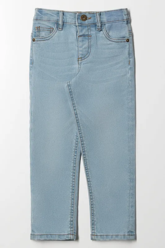 Skinny Denim Jeans Light Blue sold by Ackermas