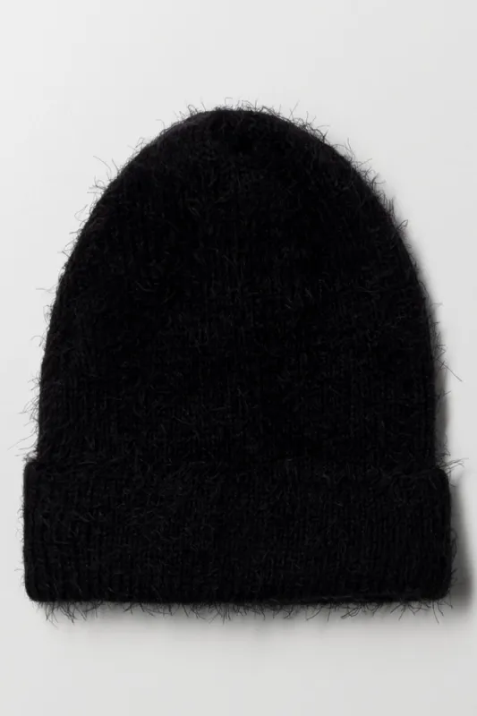 Fuzzy Beanie Black sold by Ackermas