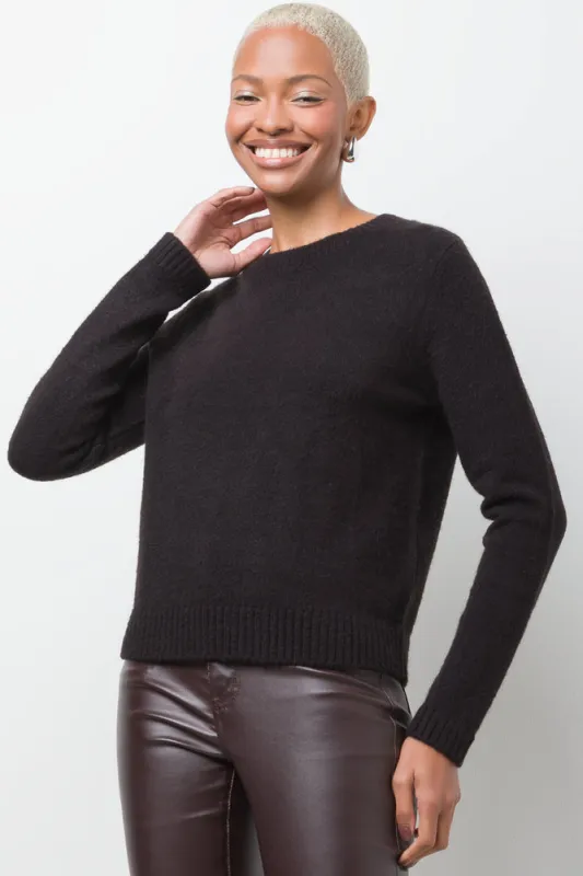 Rib Crew Neck Jersey Black sold by Ackermas