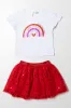 Tutu Skirt Set Red And White sold by Ackermas
