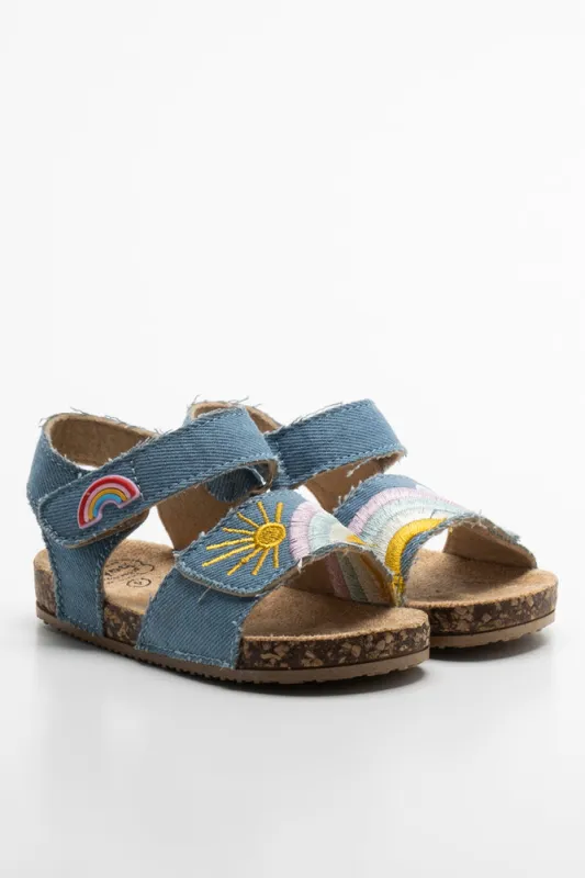 Rainbow Strap Sandal Denim sold by Ackermas